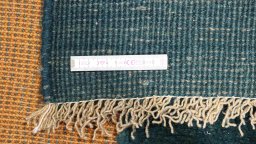Full view of New Kilim Gabbeh rug from Iran / Persia, 224 × 178 cm in Green tones