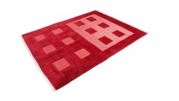Corner detail of 1980s Kilim Gabbeh rug showing border pattern and Wool pile