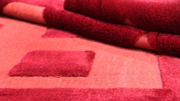 Close-up detail of 1980s Kilim Gabbeh rug from Iran / Persia showing Wool weave