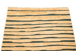 Surface texture of 1980s Kilim Gabbeh rug with natural Wool and intricate pattern