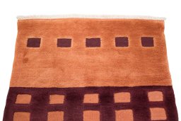 Surface texture of 1980s Kilim Gabbeh rug with natural Wool and intricate pattern