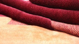 Close-up detail of 1980s Kilim Gabbeh rug from Iran / Persia showing Wool weave