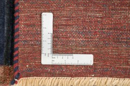 Close-up detail of New Persian Gabbeh rug from Iran / Persia showing Wool weave