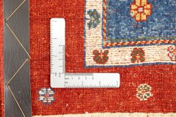 Full view of New Persian Gabbeh rug from Iran / Persia, 256 × 172 cm in Red tones