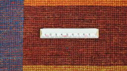 Full view of New Persian Gabbeh rug from Iran / Persia, 190 × 124 cm in Multi Color tones