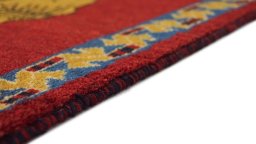 Central medallion detail of 1980s Persian Gabbeh rug from Iran / Persia