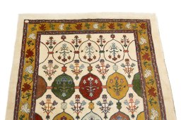 Surface texture of New Persian Gabbeh rug with natural Wool and intricate pattern