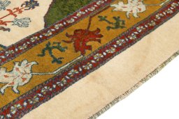 Central medallion detail of New Persian Gabbeh rug from Iran / Persia