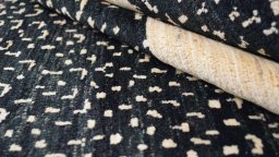 Close-up detail of New Gabbeh Loribaft rug from Afghanistan showing Wool weave