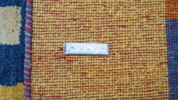 Full view of New Persian Gabbeh rug from Iran / Persia, 328 × 206 cm in Multi Color tones
