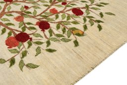 Central medallion detail of New Persian Gabbeh rug from Iran / Persia