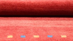 Close-up detail of New Persian Gabbeh rug from Iran / Persia showing Wool weave
