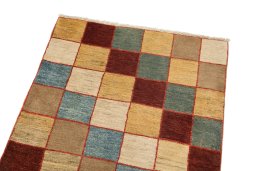 Surface texture of New Persian Gabbeh rug with natural Wool and intricate pattern