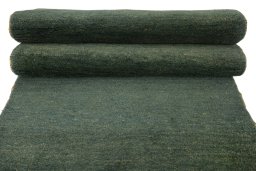 Full view of New Persian Gabbeh rug from Iran / Persia, 229 × 89 cm in Green tones