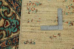 Central medallion detail of New Persian Gabbeh rug from Pakistan