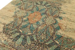 Central medallion detail of New Persian Gabbeh rug from Pakistan