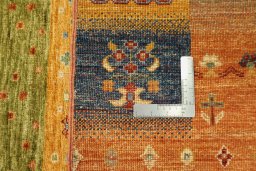 Surface texture of New Persian Gabbeh rug with natural Wool and intricate pattern
