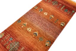 Central medallion detail of New Persian Gabbeh rug from Pakistan