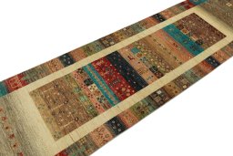 Central medallion detail of New Persian Gabbeh rug from Pakistan