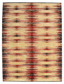 Full view of New Persian Gabbeh rug from Iran / Persia, 203 × 154 cm in Beige tones