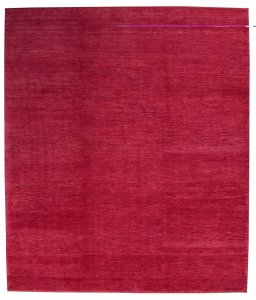 Full view of New Persian Gabbeh rug from Iran / Persia, 299 × 256 cm in Red tones