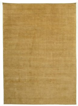 Full view of New Persian Gabbeh rug from Iran / Persia, 242 × 175 cm in Yellow tones