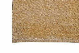 Backside of handmade New Persian Gabbeh rug showing knot structure and weave density
