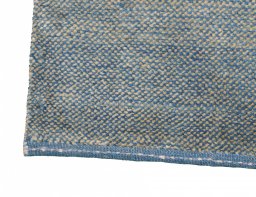 Backside of handmade New Persian Gabbeh rug showing knot structure and weave density