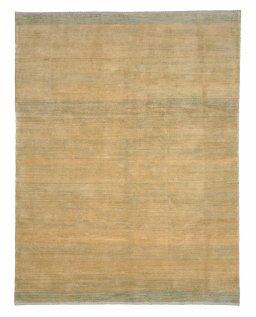 Full view of New Persian Gabbeh rug from Iran / Persia, 202 × 157 cm in Beige tones