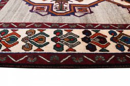 Close-up detail of 2000s Persian Gabbeh rug from Iran / Persia showing Wool weave
