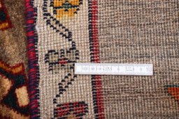 Close-up detail of 2000s Persian Gabbeh rug from Iran / Persia showing Wool weave
