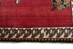 Central medallion detail of 2000s Persian Gabbeh rug from Iran / Persia