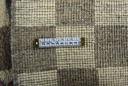 Close-up detail of New Persian Gabbeh rug from Iran / Persia showing Wool weave