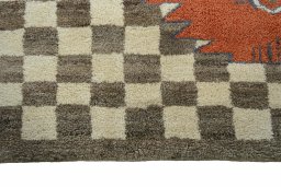 Central medallion detail of New Persian Gabbeh rug from Iran / Persia