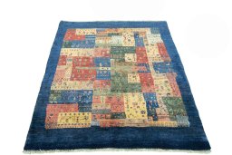 Surface texture of New Persian Gabbeh rug with natural Wool and intricate pattern