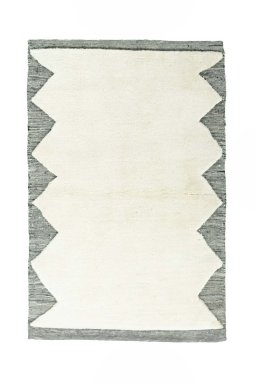 Full view of New Persian Gabbeh rug from Iran / Persia, 151 × 100 cm in Beige tones