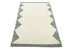 Surface texture of New Persian Gabbeh rug with natural Wool and intricate pattern