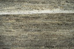 Full view of 2000s Persian Gabbeh rug from Iran / Persia, 126 × 81 cm in Gray tones