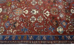 Close-up detail of 2000s Persian Gabbeh rug from Iran / Persia showing Wool weave
