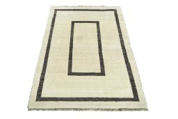 Surface texture of New Persian Gabbeh rug with natural Wool and intricate pattern