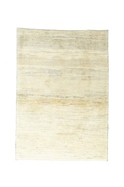 Full view of New Persian Gabbeh rug from Iran / Persia, 145 × 104 cm in Beige tones