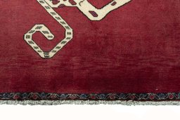 Central medallion detail of 2000s Persian Gabbeh rug from Iran / Persia