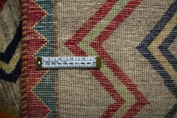 Full view of 2000s Persian Gabbeh rug from Iran / Persia, 165 × 107 cm in Gray tones