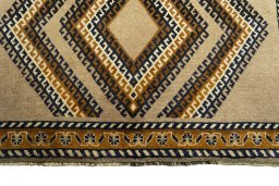 Central medallion detail of 2000s Persian Gabbeh rug from Iran / Persia