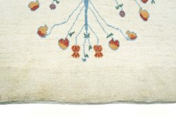 Central medallion detail of New Persian Gabbeh rug from Iran / Persia