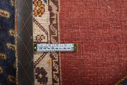 Close-up detail of 2000s Persian Gabbeh rug from Iran / Persia showing Wool weave