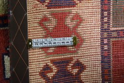 Close-up detail of 2000s Persian Gabbeh rug from Iran / Persia showing Wool weave