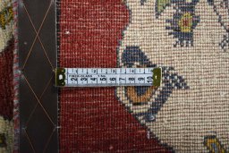 Close-up detail of 2000s Persian Gabbeh rug from Iran / Persia showing Wool weave