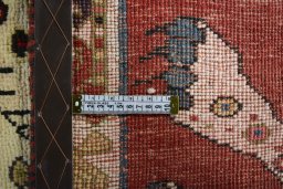 Close-up detail of 2000s Persian Gabbeh rug from Iran / Persia showing Wool weave