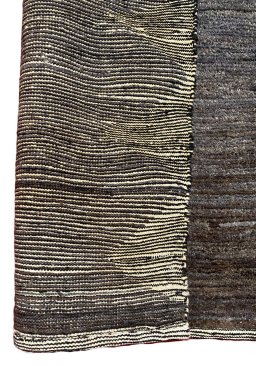 Surface texture of New Persian Gabbeh rug with natural Wool and intricate pattern